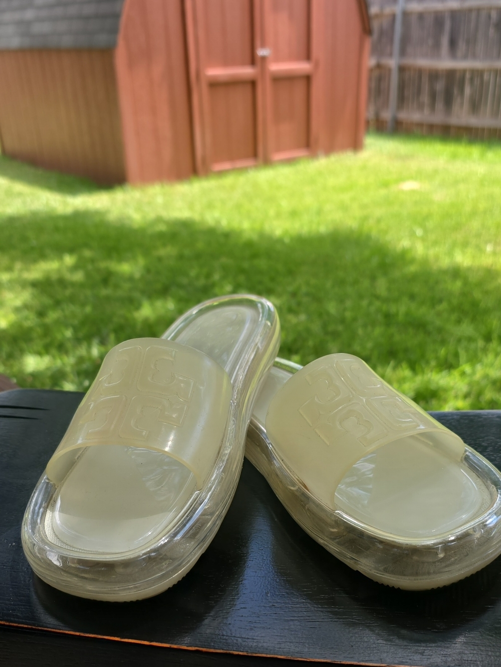 Tory Burch Clear Jelly Slide